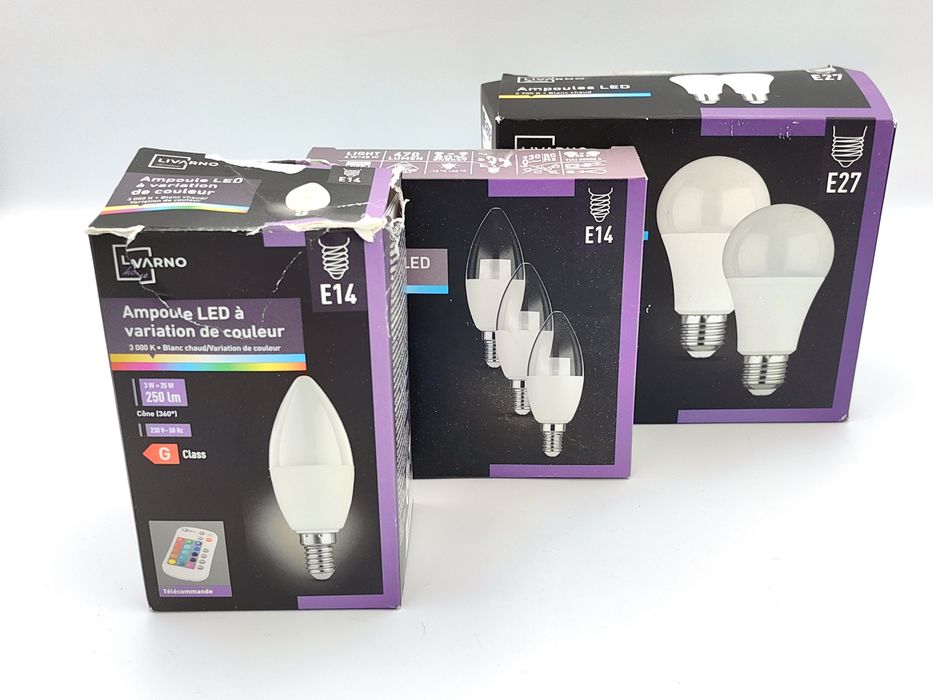 Zestaw 3 x LED żarówki ciepłobiałe, 2700k  450lm, gwint E14 2700W 4,2W