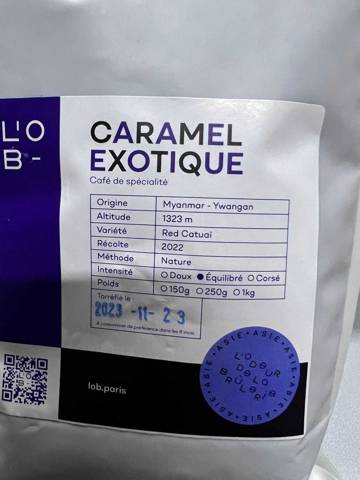 L'OB L'Odeur de la Brûlerie Caramel - Exotique Кофе в зернах, 1 кг