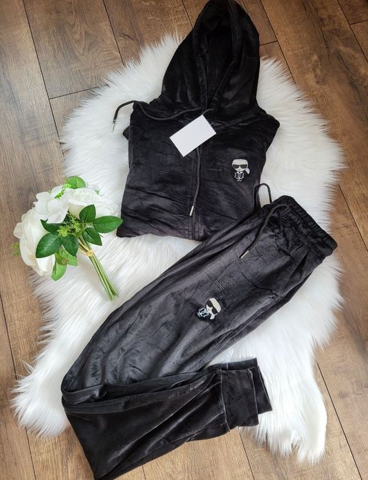 Karl Lagerfeld dres welurowy premium S najtaniej