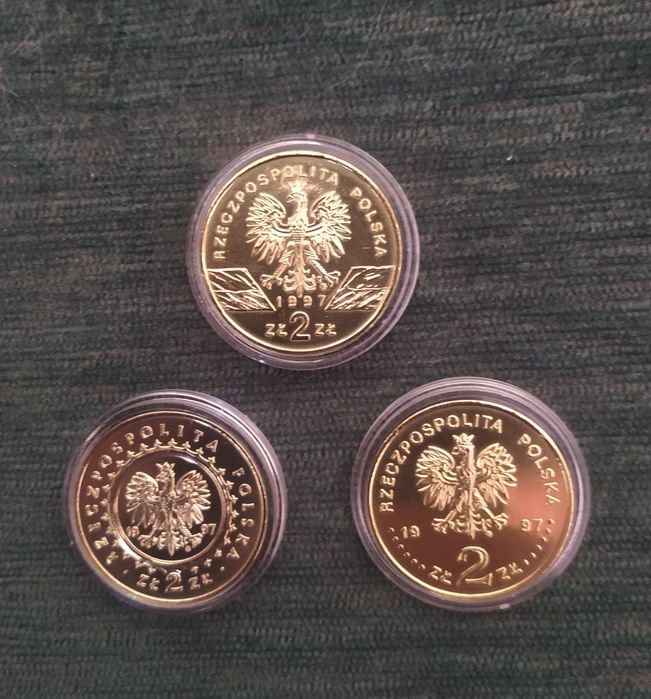 2zł okolicznościowe, 3 monety z 1997r