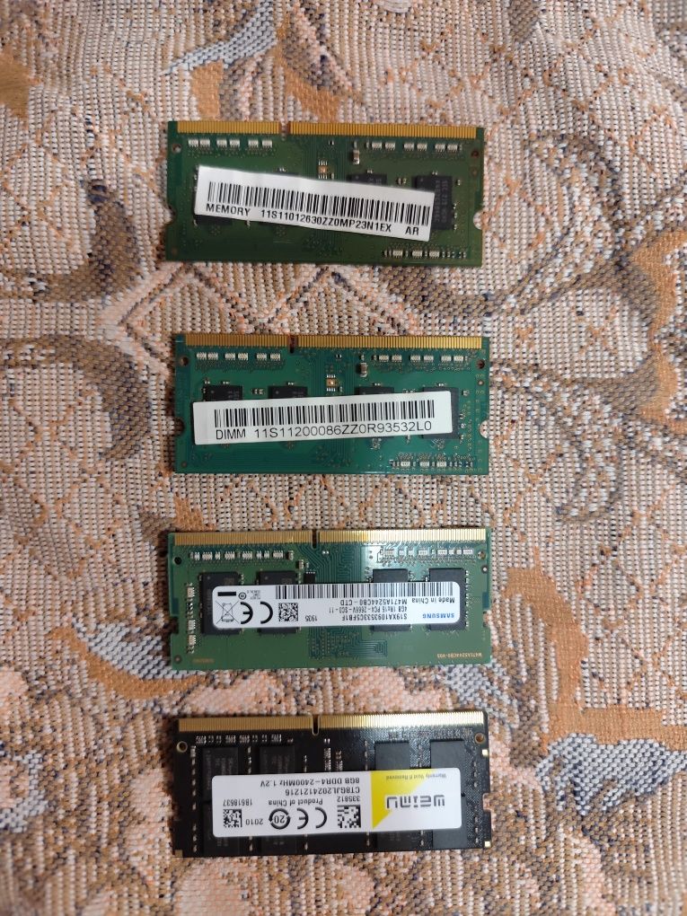 Оперативная память: в наличии 2 ddr3 по 2Гб и 1 ddr4 на 4gb