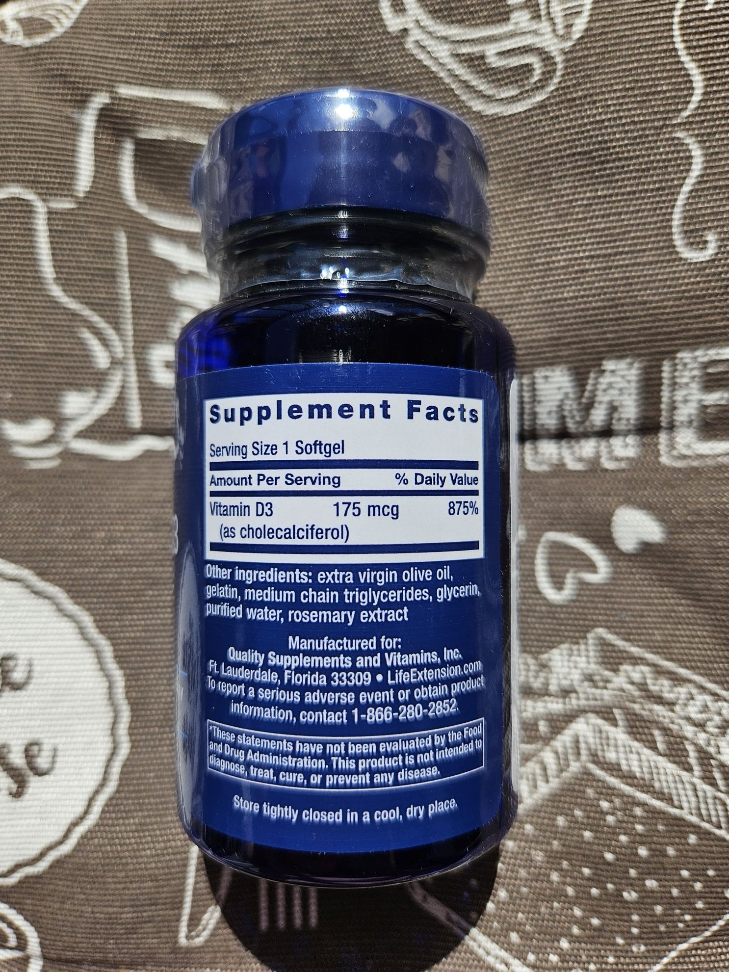 Life extension вітамін Д3 витамин Д D3 5000 7000 IU МЕ vitamin D