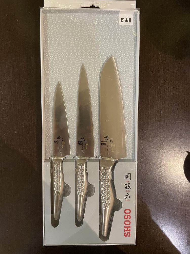 Набор ножей KAI SHOSO 3 ШТ.  Серебряный