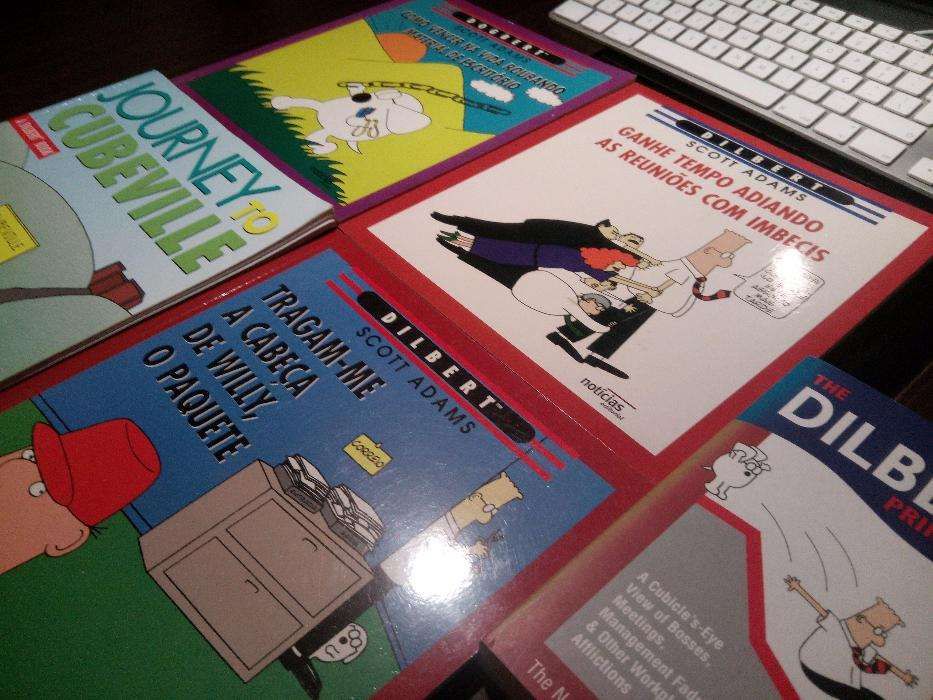 Coleção de 5 livros Dilbert em Português novos
