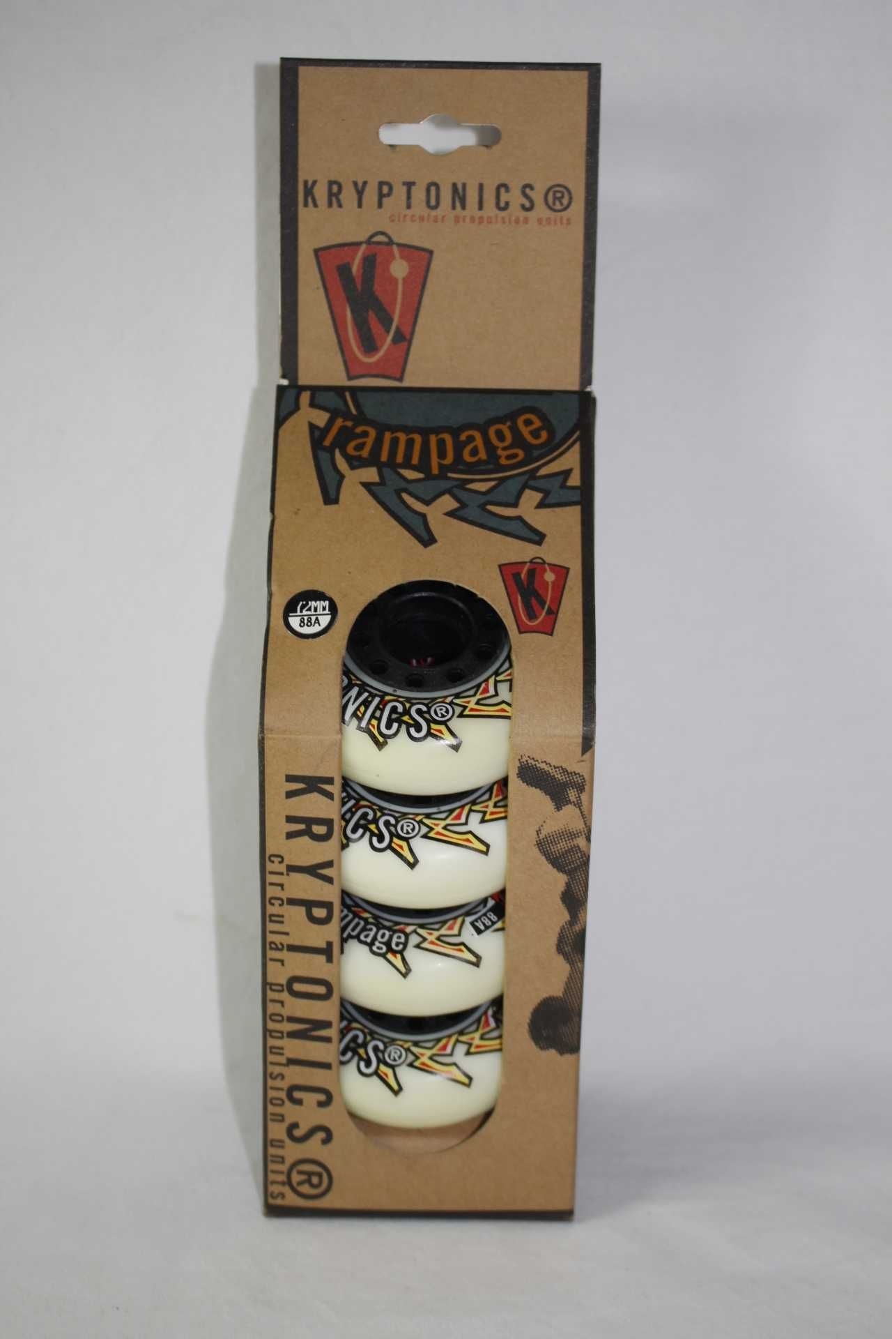 Conjunto 4 Rodas Patins em Linha - Kryptonics Rampage 72MM 88A - Novas