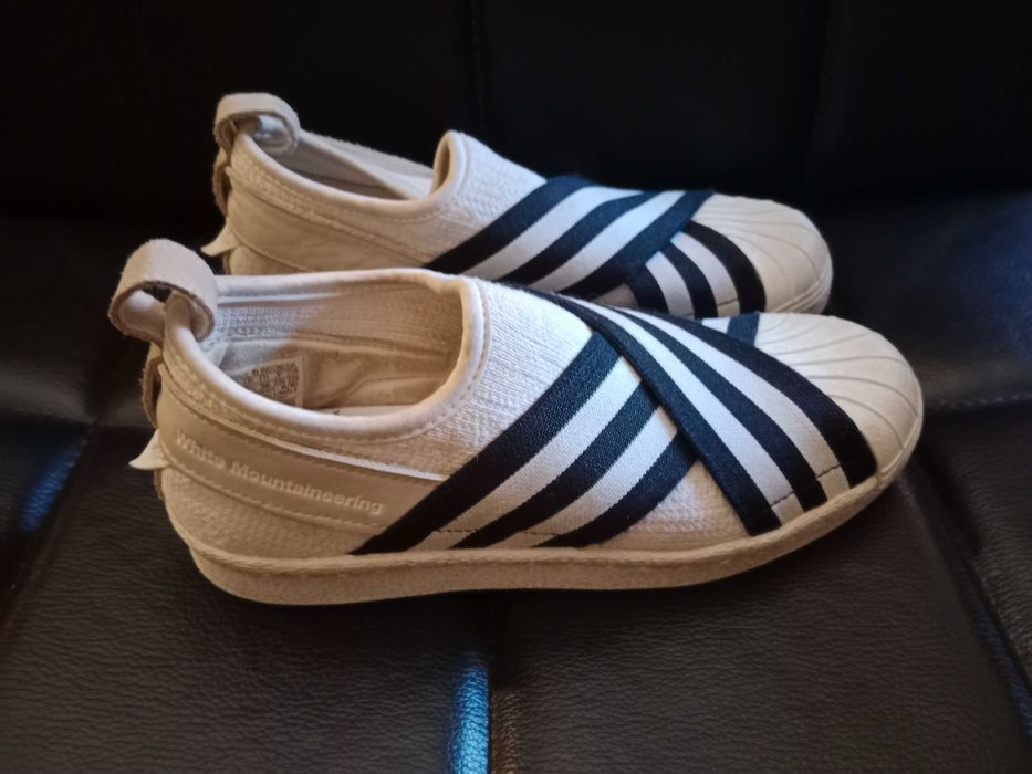 Adidas Superstar slip on x White Mountaineering, tamanho 36