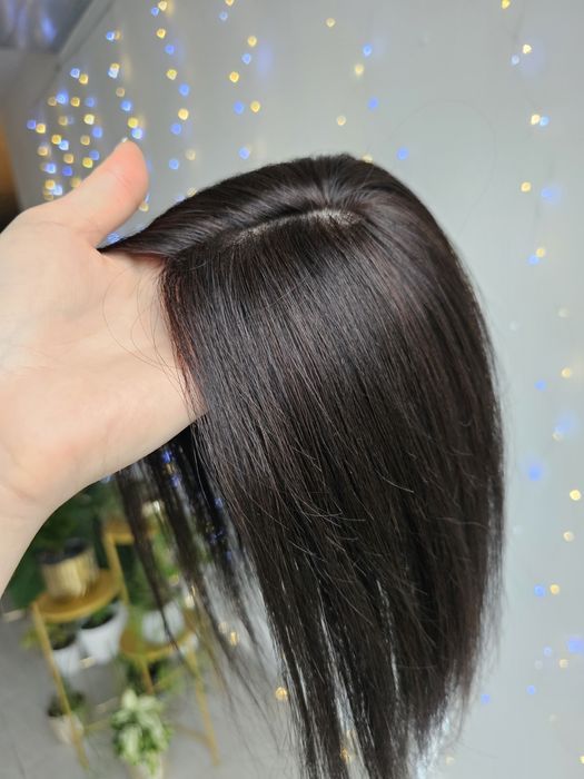 Tupet topper Mila II premium włosy naturalne w całości tkane ręcznie