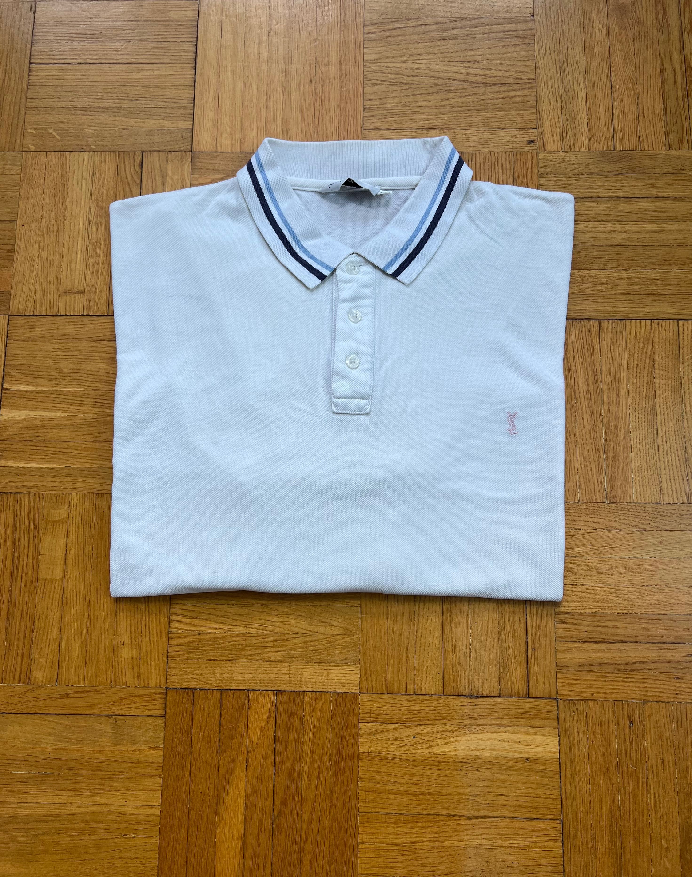 Polo Koszulka Yves Saint Laurent YSL logo white