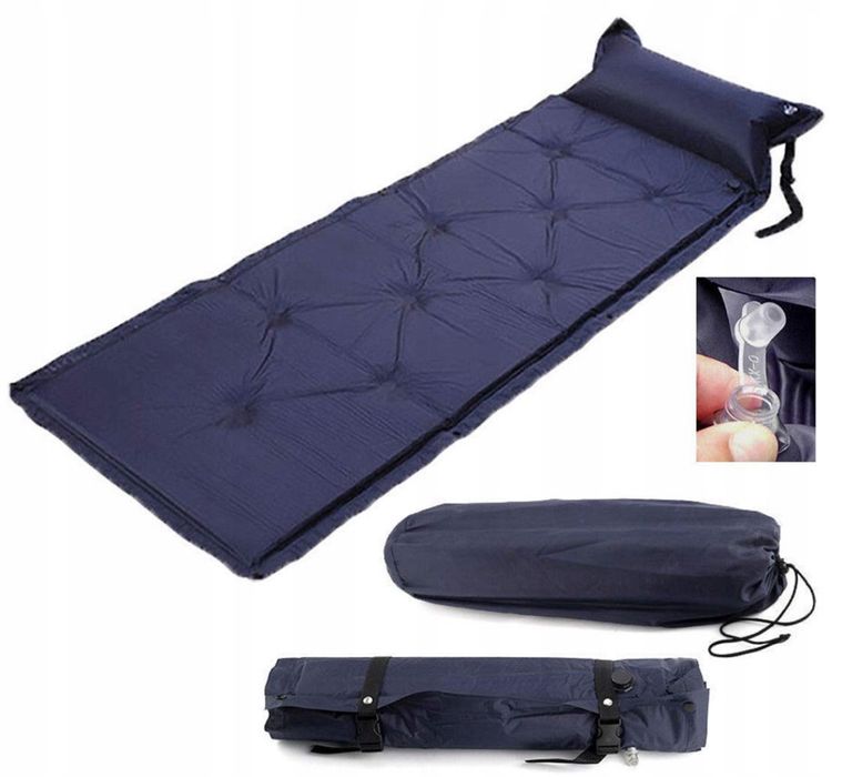 Mata turystyczna samopompująca z poduszką materac turystyczny wygodny