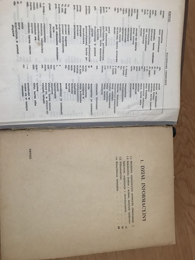 Kalendarz chemiczny 1952r. Chemia