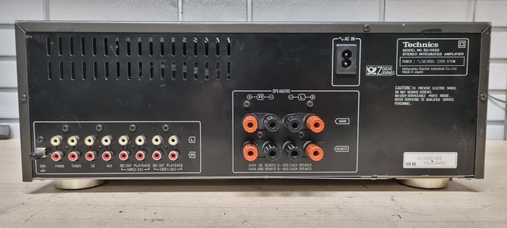 Wzmacniacz TECHNICS SU-V650 ClassAA. Japan