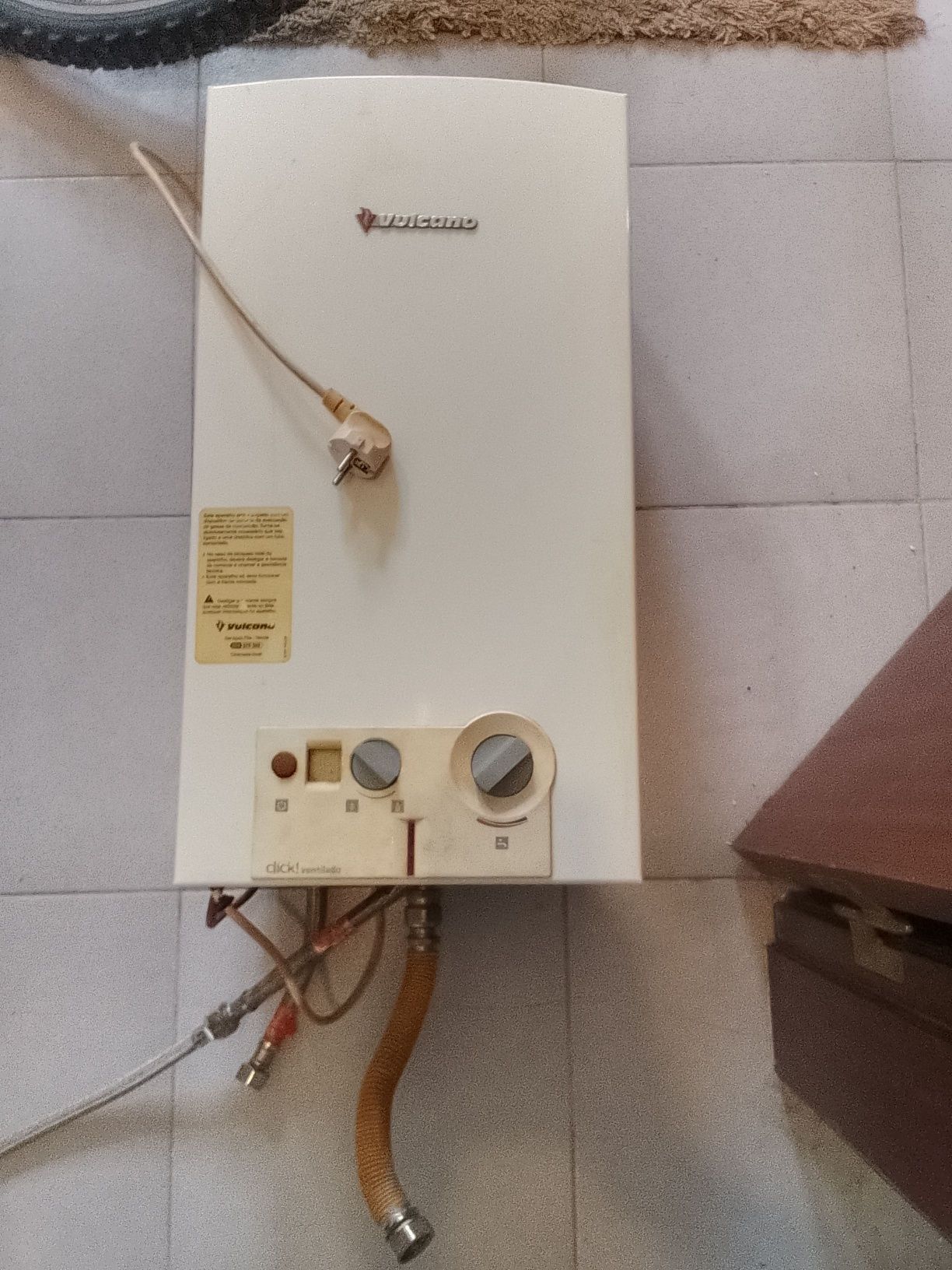 Esquentador Vulcano (gás natural ou gás de bilha)