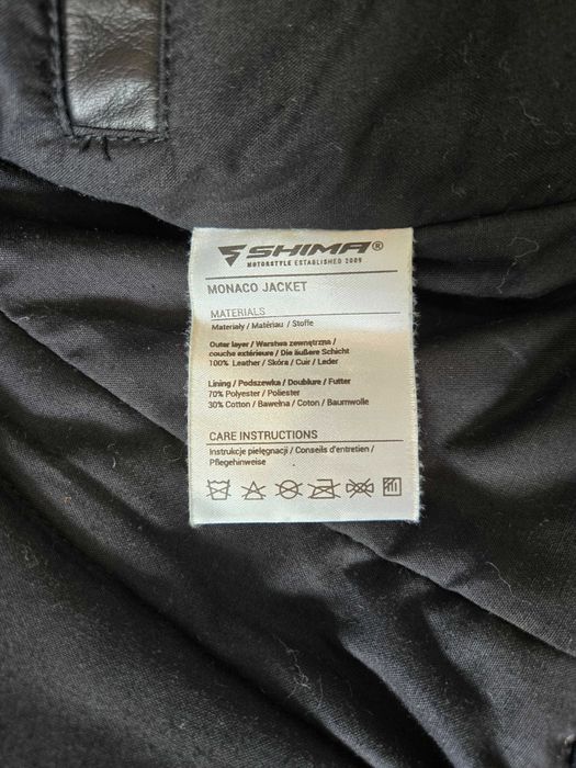 Мотокуртка шкіряна жіноча Shima Monaco Black у розмірі М.