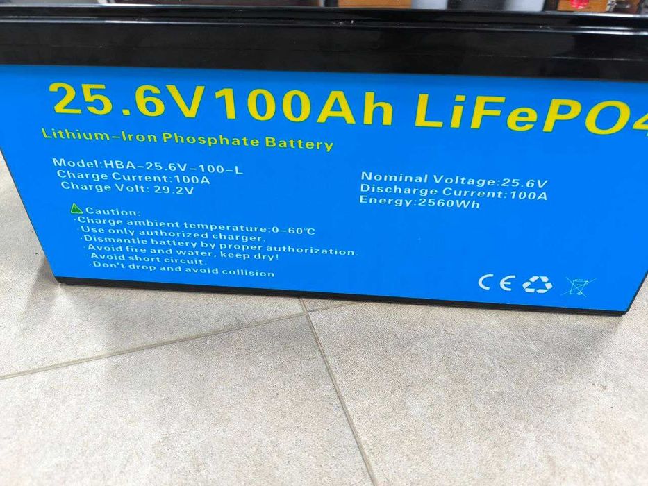 Акумуляторна батарея LiFePO4 25.6V (24V) 100AH в наявності