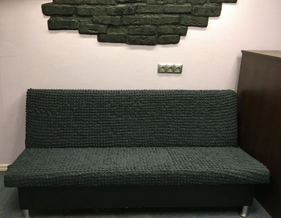 Чехол на диван книжку без подлокотников Concordia без оборки жатка