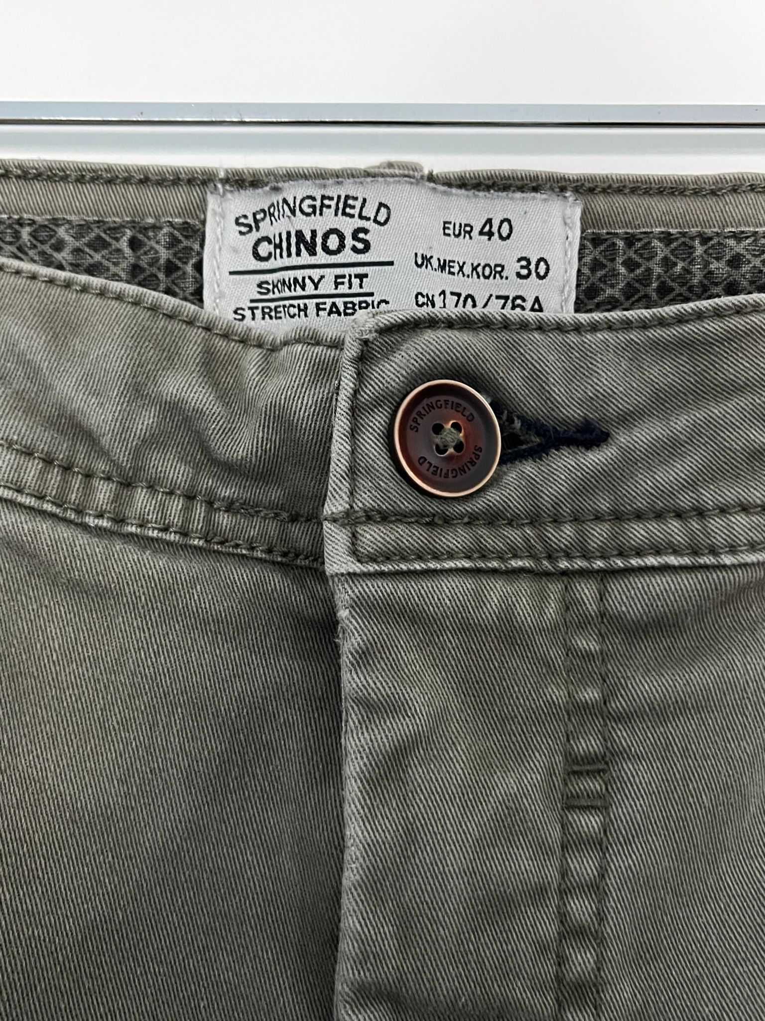 Calça de Sarja Springfield Chinos Tamanho 40 Slimfit