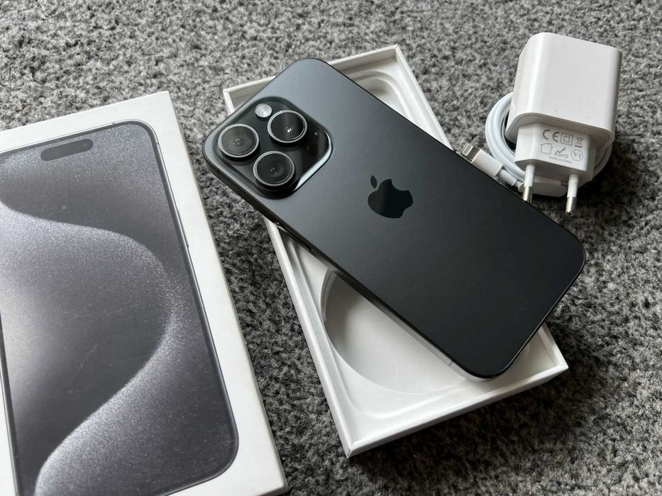 iPhone 15 Pro 128GB SPACE GREY BLACK CZARNY Grafit Bat97% + SZKŁO