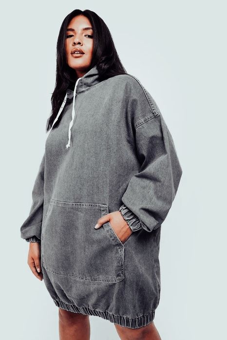 Джинсове худі варенка Boohoo плаття oversize