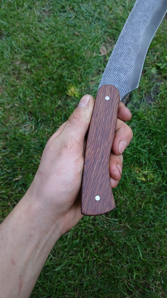 Ręcznie wykuty nóż bushcraft/ maczeta do lasu/ Knifemaking.