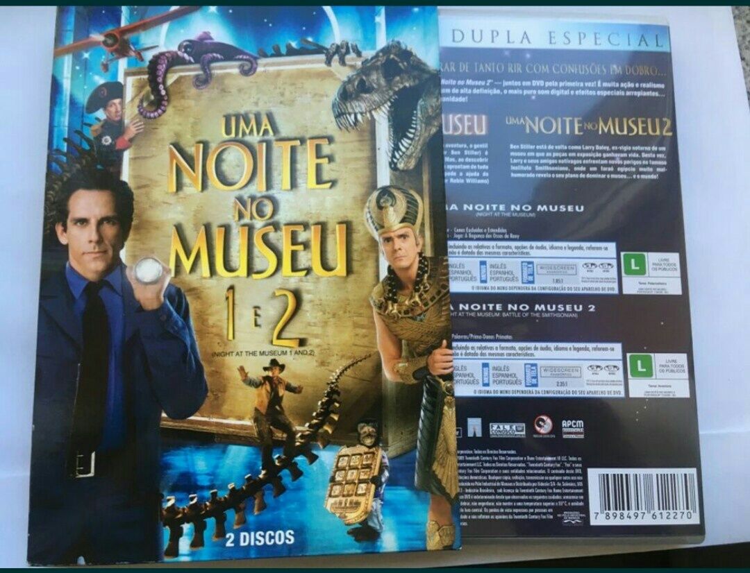 Noite no Museu 1 e 2 Pack com os 2 Filmes Dolby Digital 5.1 Portugues (Portes CTT GRÁTIS)