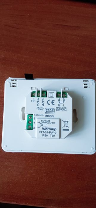Терморегулятор Warmup Tempo білий