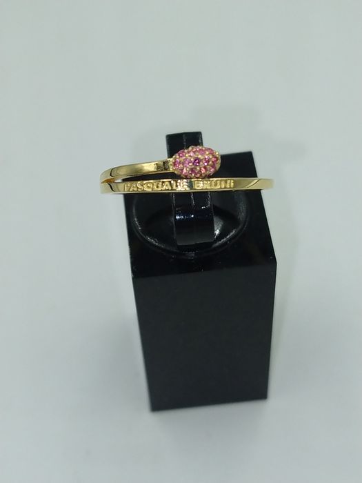 Брендовое золотое кольцо-спичка