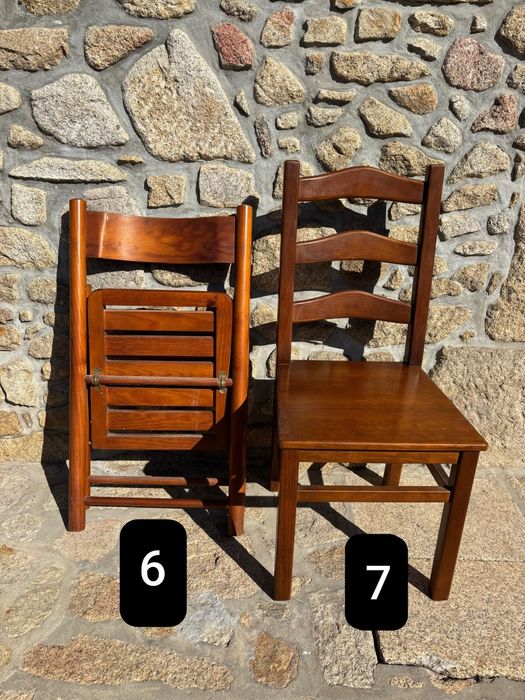 Conjuntos de Cadeiras em madeira maciça