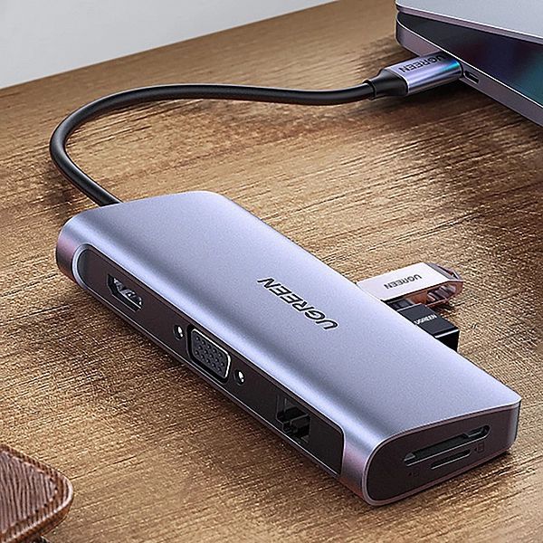 Adapter Ugreen Cm179/9w1 Usb-c - 3x Usb-a 3.0 / Hdmi / Vga / Rj45 / cz