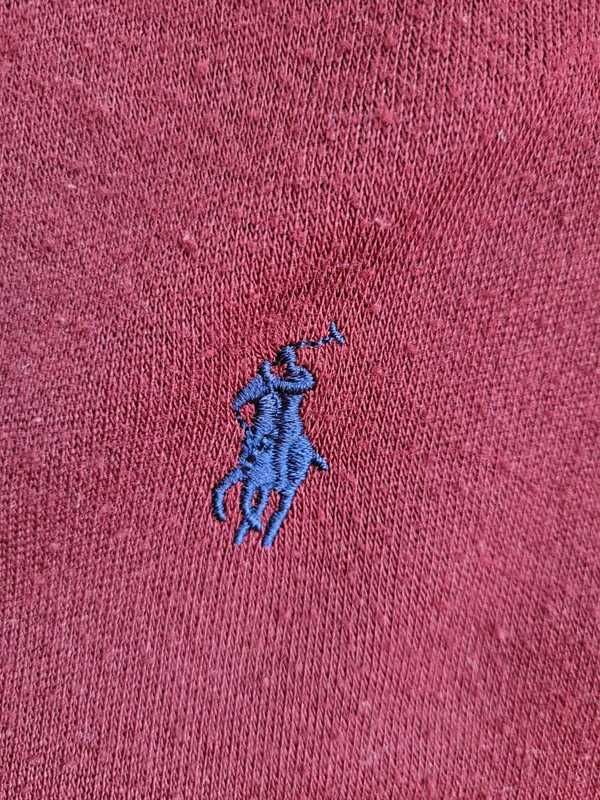 Wełniany burgundowy sweter Ralph Lauren roz. S