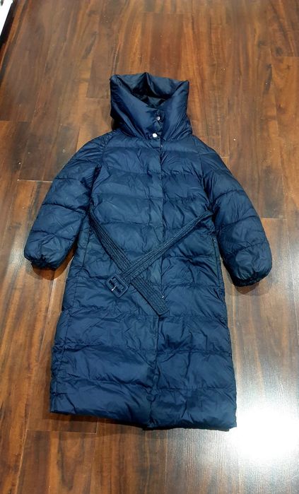 Ciepły puchowy płaszcz damski