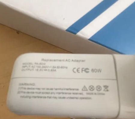 Magsafe 2 carregador apple macbook pro - ficha T - usado, generico 60w