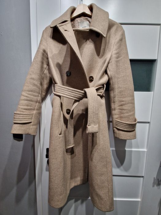 Płaszcz wełniany mango