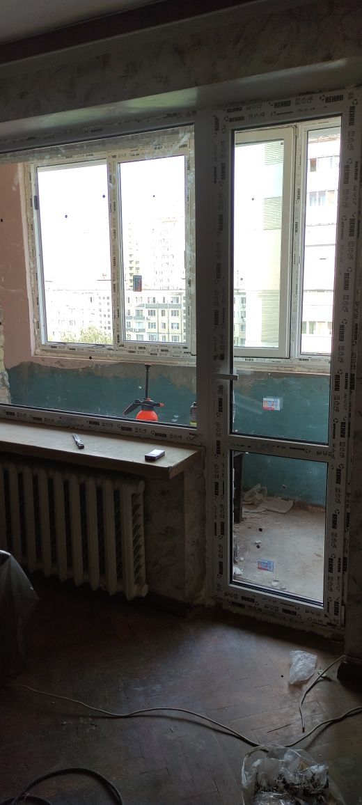 Регулювання і ремонт пластикових вікон, встановлення вікон, балкон під
