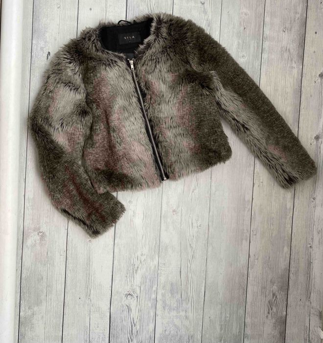 Нова жіноча укорочена шубка,куртка хутро від  Vila S(36)8