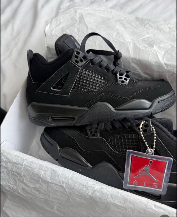 Зимние Кроссовки Jordan 4 Black на хутрі 36-45