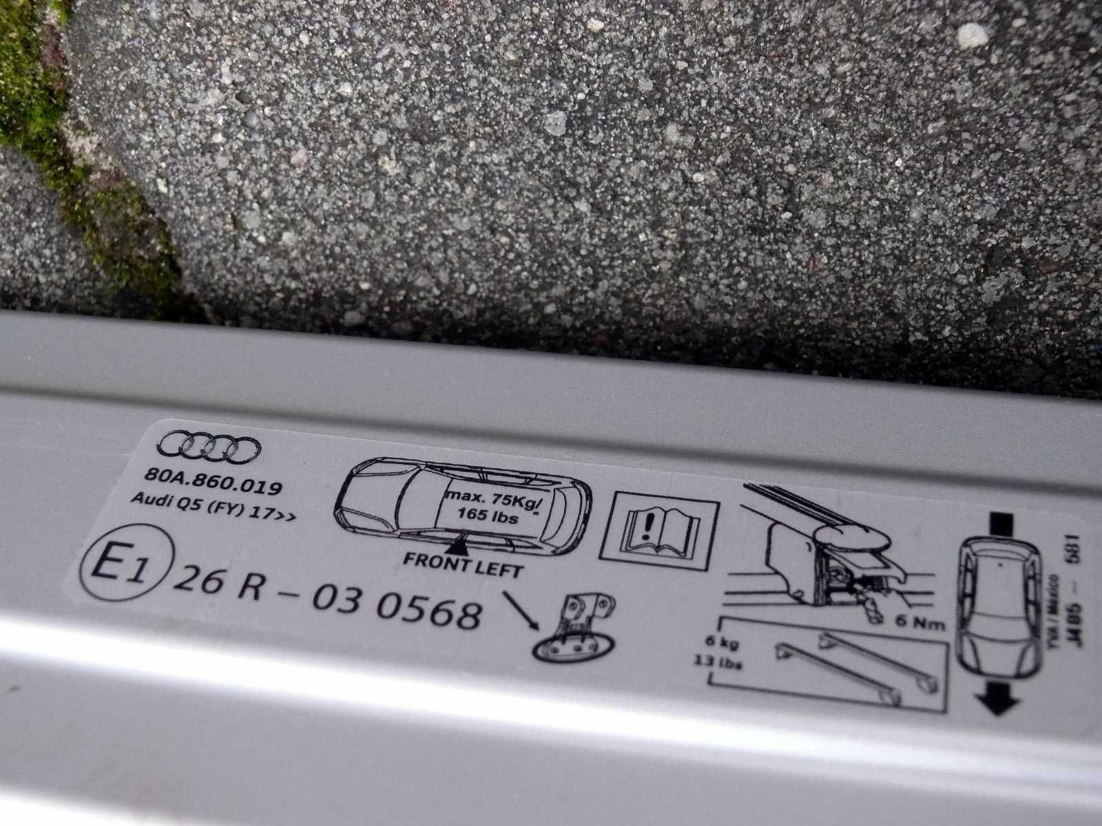 Oryginalny bagażnik dachowy AUDI Q5 FY fabrycznie nowy OD 2017