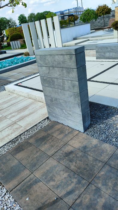 Ławka ławki z pustaków meble ogrodzeniowe pustak ogrodzenie murek mur