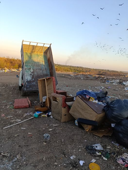 Вывоз мусора ,  Вивіз сміття, строй бытовой ветки травы