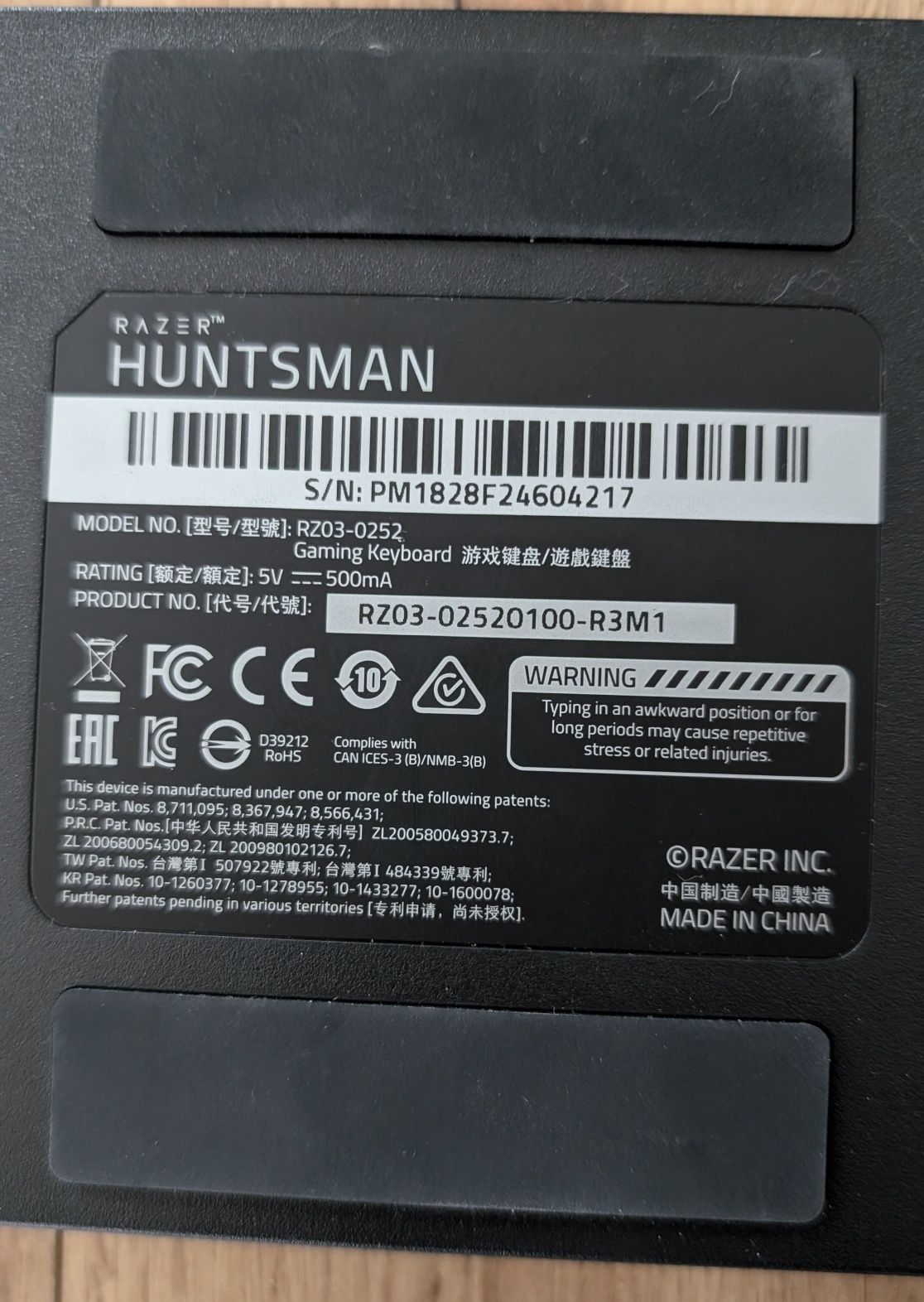 Klawiatura mechaniczna Razer huntsman opto mechaniczna RZ03-0252