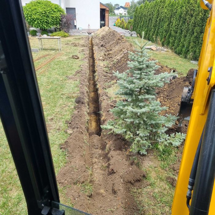 Usługi minikoparką ,roboty ziemne, instalacje elektryczne, fundamenty