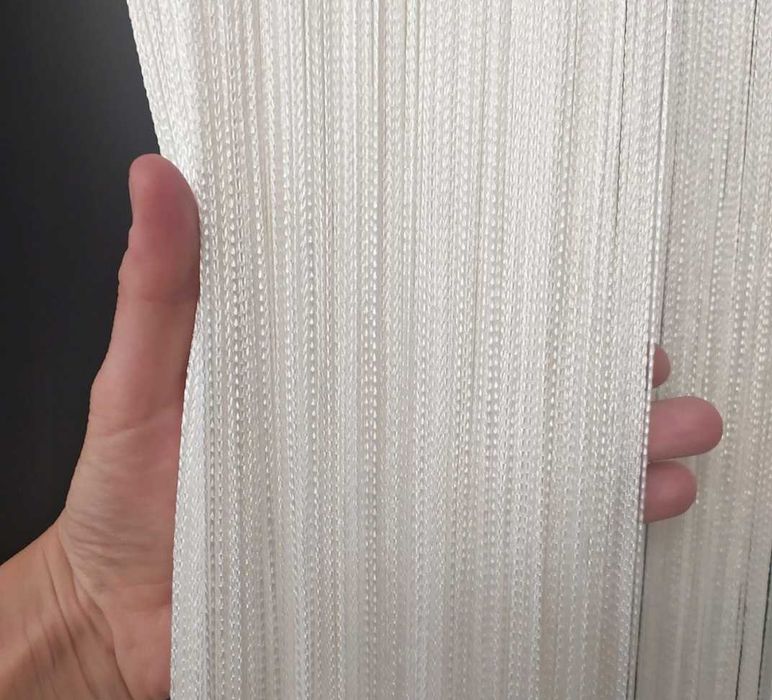 Zasłony makarony biały ciepły 300 cm×250 cm