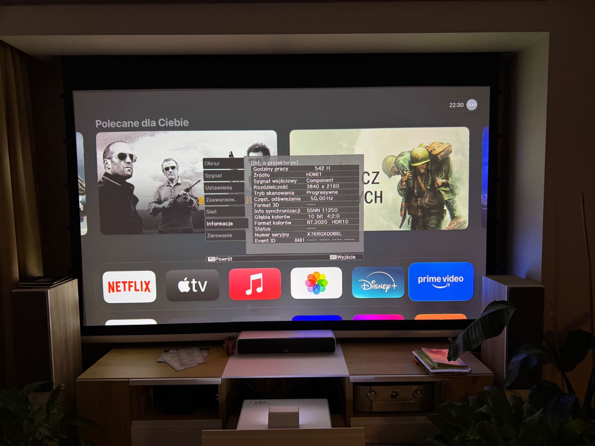 Projektor - 4K  EPSON EH-LS500W Android TV
