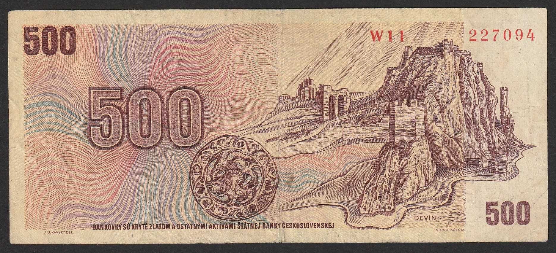 Czechosłowacja 500 koron 1973 - partyzanci - W11
