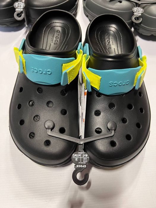 Літні крокси сандалі Crocs шлопанці оригінал чоловічі чорні туристичні