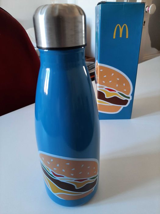 Garrafa NOVA reutilizável em aço inoxidável de 550 ml da Mc Donald's