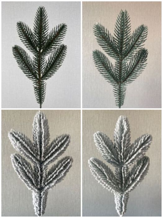 Литі гілочки зі штучної хвої (ялинки)