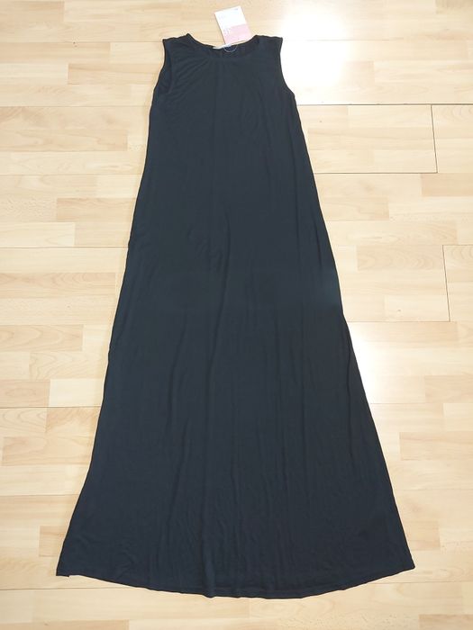 Nowa sukienka maxi lato r 36 38 S M czarna wiskoza  wygodna