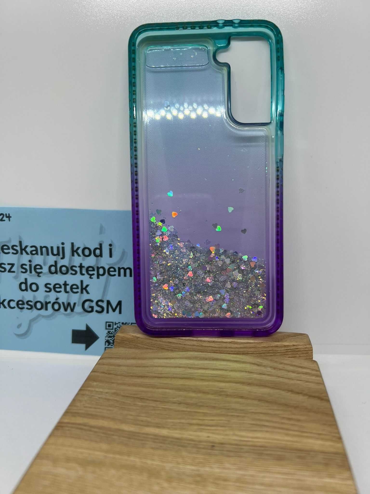 Etui Brokatowe Shining Case do Samsung Galaxy S21+ - brokat w żelu