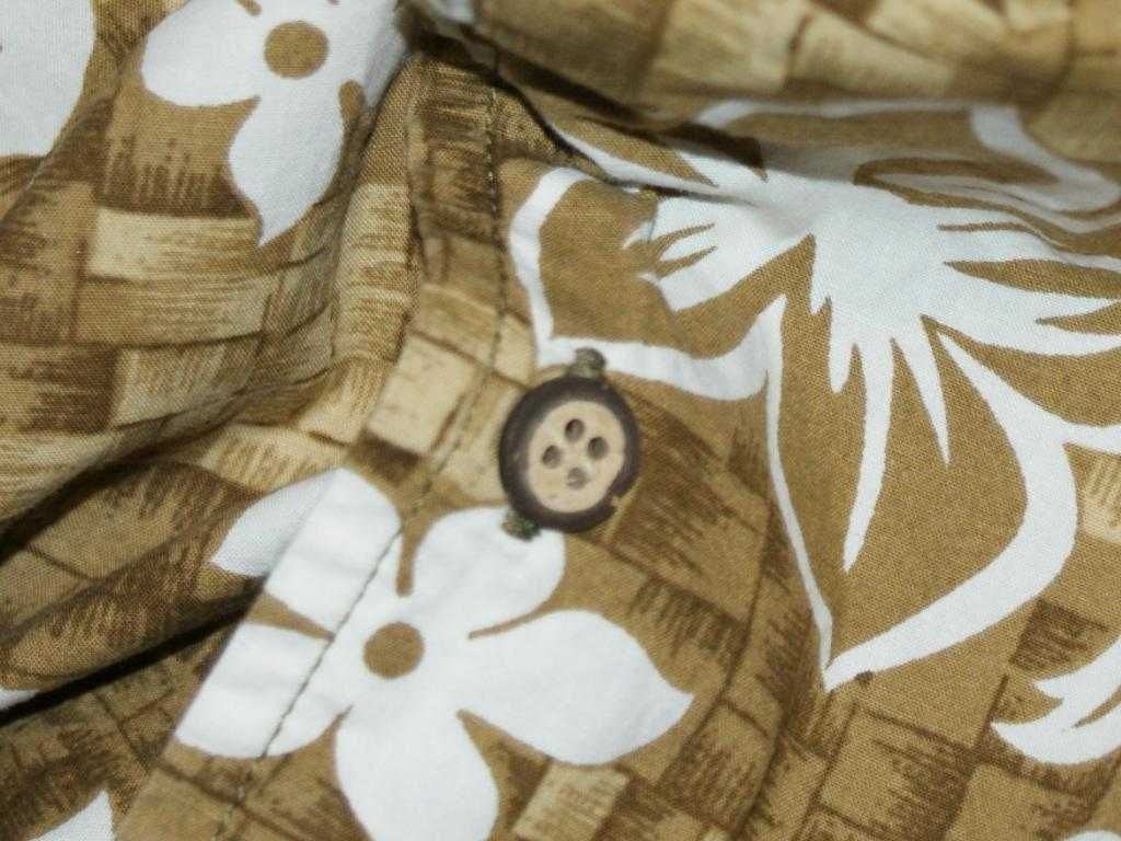 Trespass hawajska koszula męska kwiaty khaki safari XL
