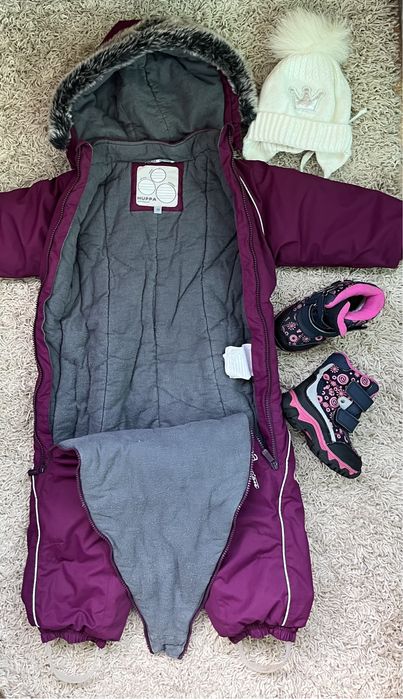 Суцільний комбінезон1-2 р.+ 2 штанів зимовий Huppa Orion 86 см